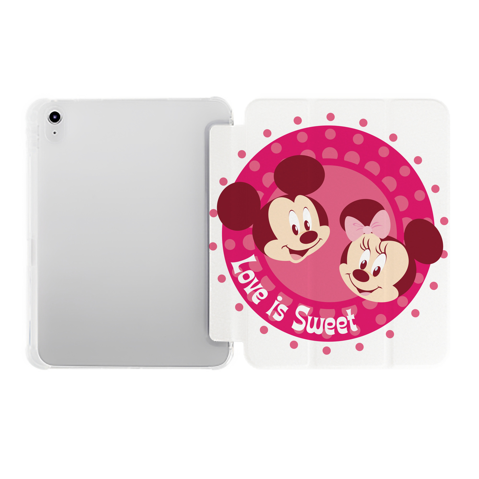 （画像用） ミッキーマウス Mickey Mouse IPad ケース ペン収納付き 三つ折りスタンド PUレザー×シリコン 対応機種9.5/10.5/10.9インチ